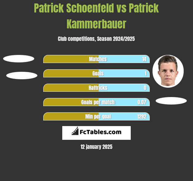 Patrick Schoenfeld vs Patrick Kammerbauer h2h player stats