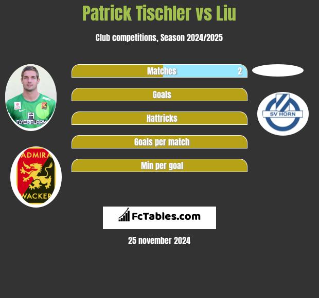 Patrick Tischler vs Liu h2h player stats