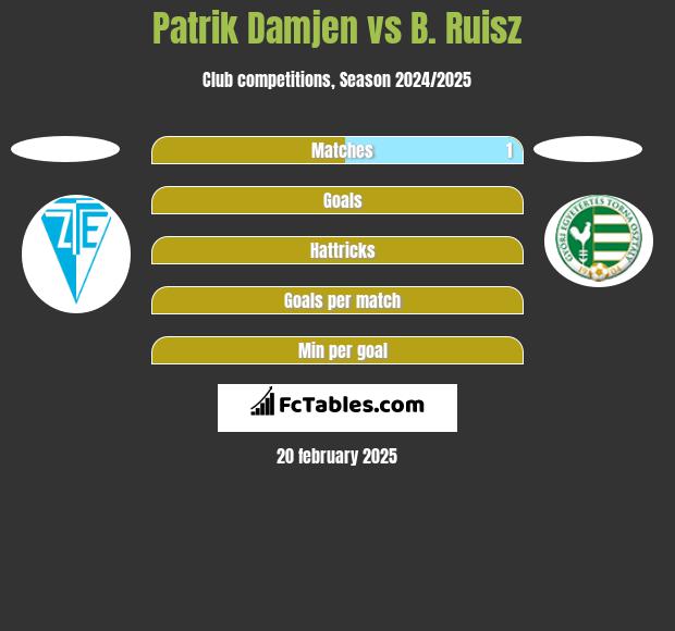 Patrik Damjen vs B. Ruisz h2h player stats