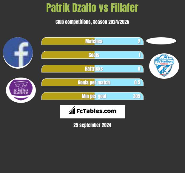 Patrik Dzalto vs Fillafer h2h player stats