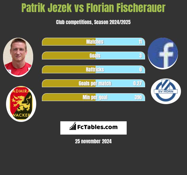 Patrik Jezek vs Florian Fischerauer h2h player stats