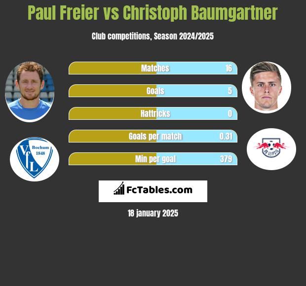 Paul Freier vs Christoph Baumgartner h2h player stats