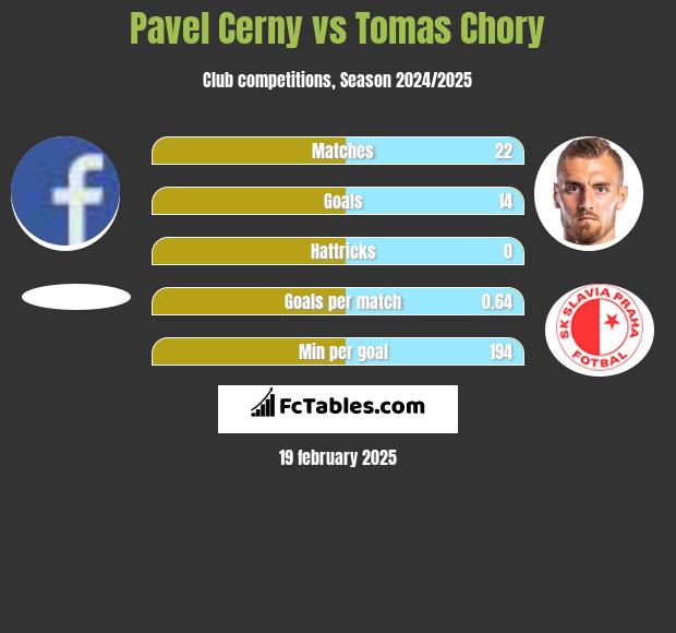 Pavel Cerny vs Tomas Chory h2h player stats