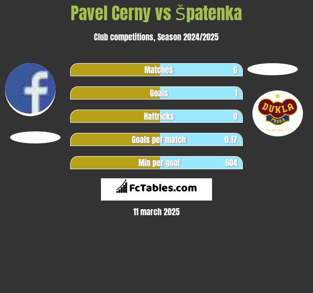 Pavel Cerny vs Špatenka h2h player stats