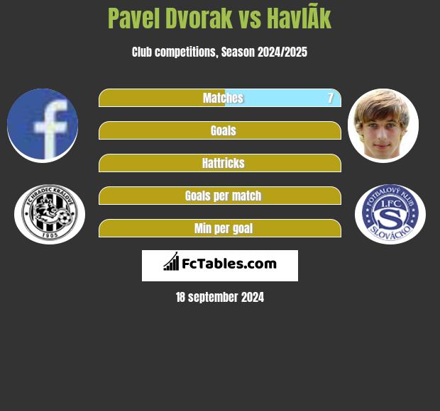 Pavel Dvorak vs HavlÃ­k h2h player stats