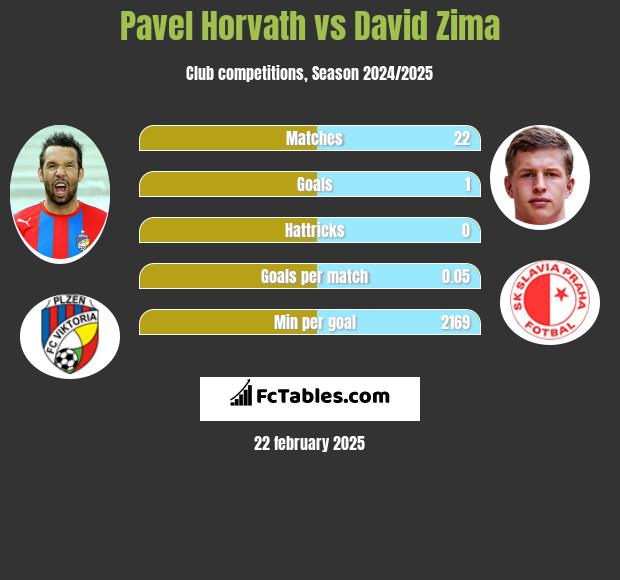 Pavel Horvath vs David Zima h2h player stats