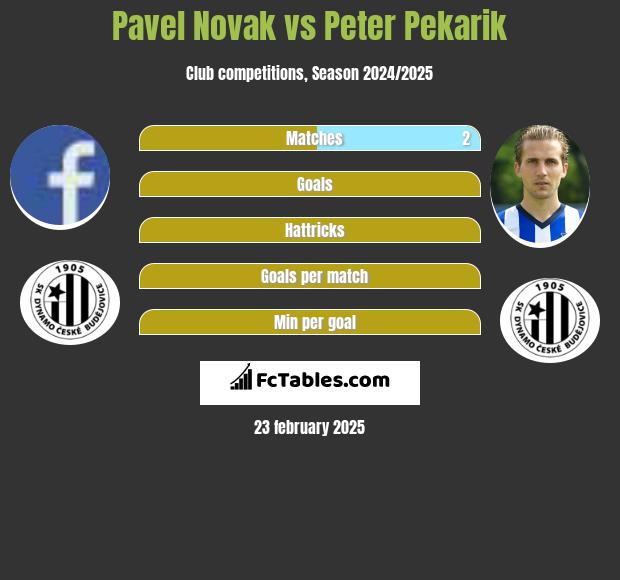 Pavel Novak vs Peter Pekarik h2h player stats