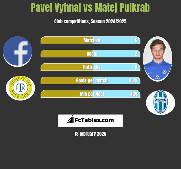 Pavel Vyhnal vs Matej Pulkrab h2h player stats