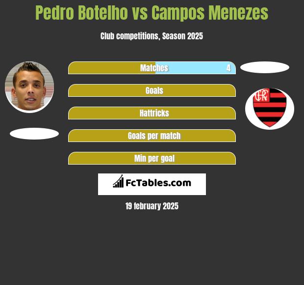 Pedro Botelho vs Campos Menezes h2h player stats