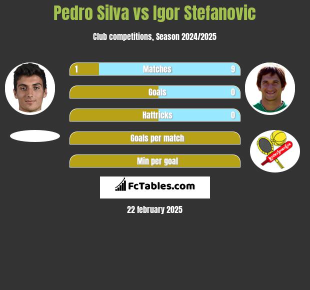 Pedro Silva vs Igor Stefanovic h2h player stats