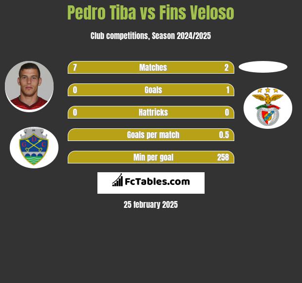 Pedro Tiba vs Fins Veloso h2h player stats