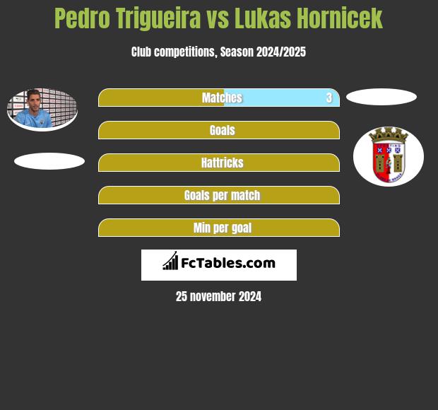 Pedro Trigueira vs Lukas Hornicek h2h player stats