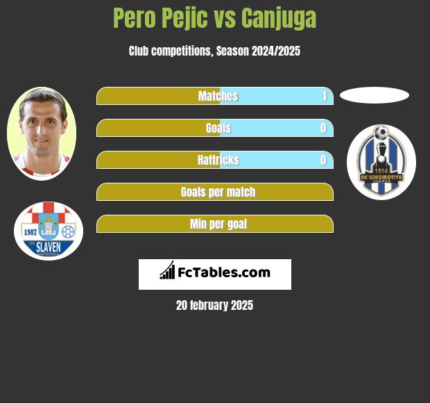 Pero Pejic vs Canjuga h2h player stats