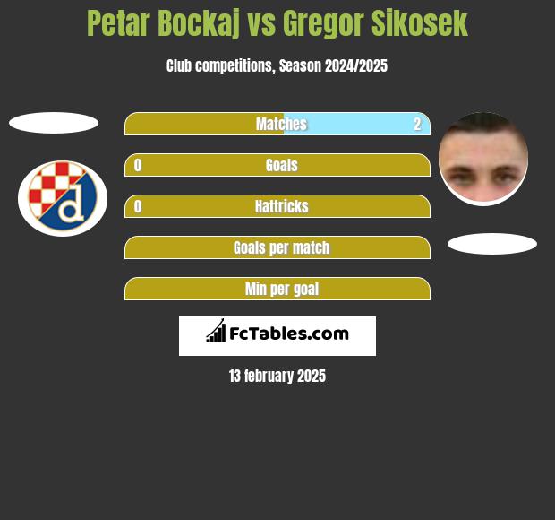 Petar Bockaj vs Gregor Sikosek h2h player stats