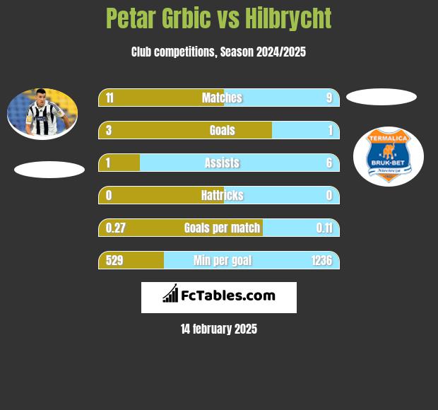 Petar Grbić vs Hilbrycht h2h player stats