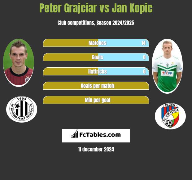 Peter Grajciar vs Jan Kopic h2h player stats