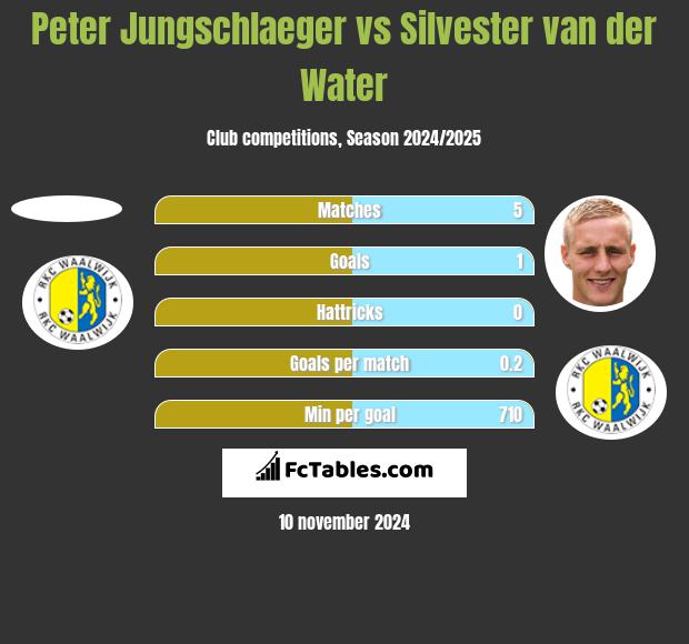 Peter Jungschlaeger vs Silvester van der Water h2h player stats