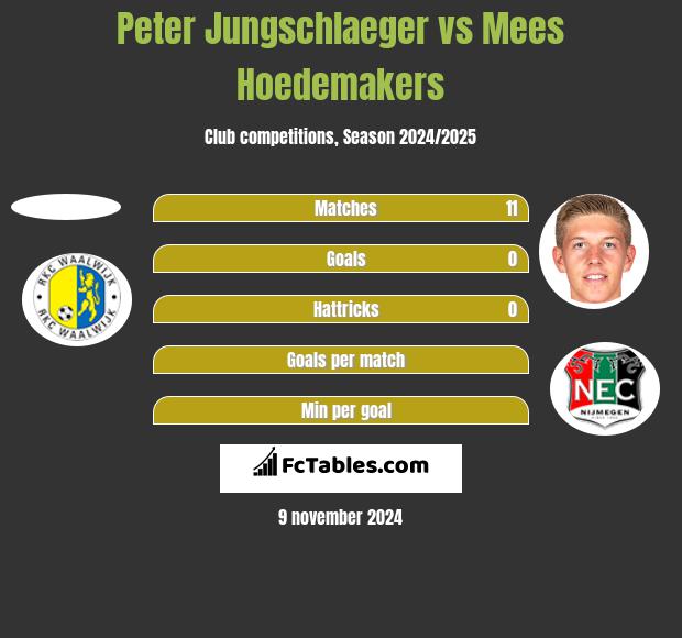 Peter Jungschlaeger vs Mees Hoedemakers h2h player stats