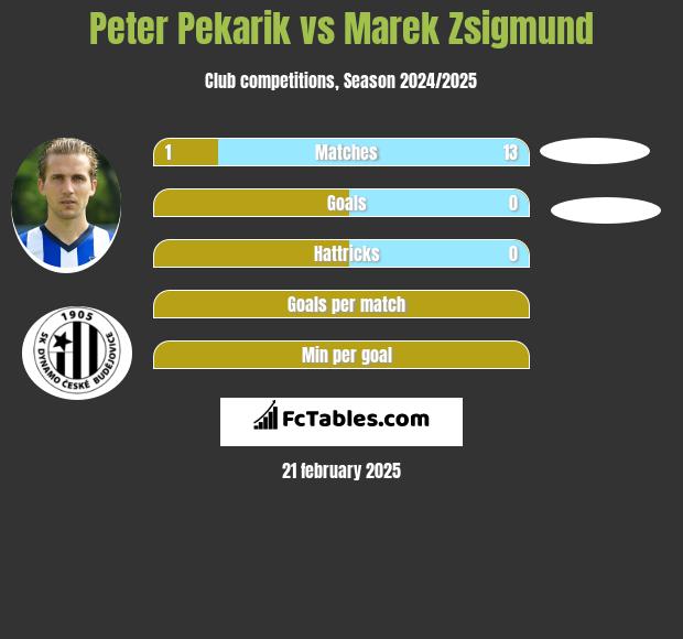 Peter Pekarik vs Marek Zsigmund h2h player stats