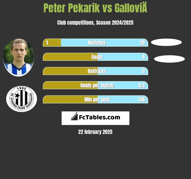 Peter Pekarik vs GalloviÄ h2h player stats