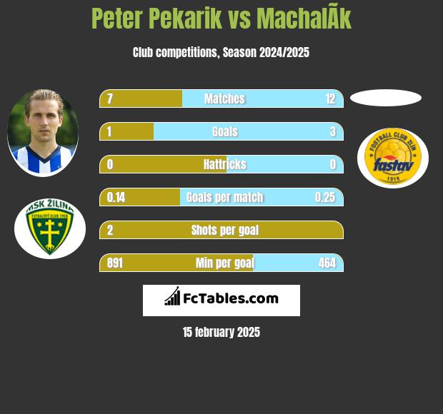 Peter Pekarik vs MachalÃ­k h2h player stats