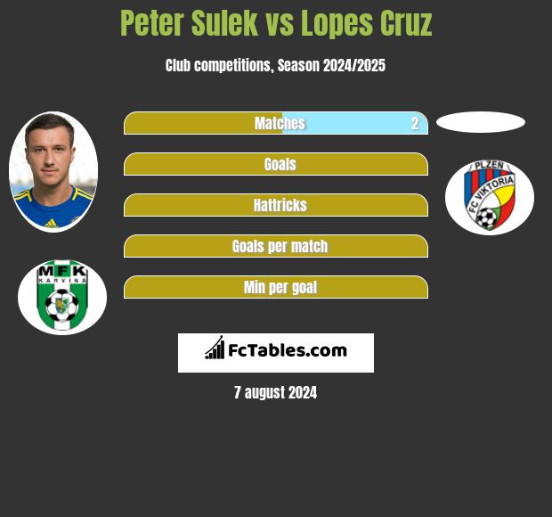 Peter Sulek vs Lopes Cruz h2h player stats