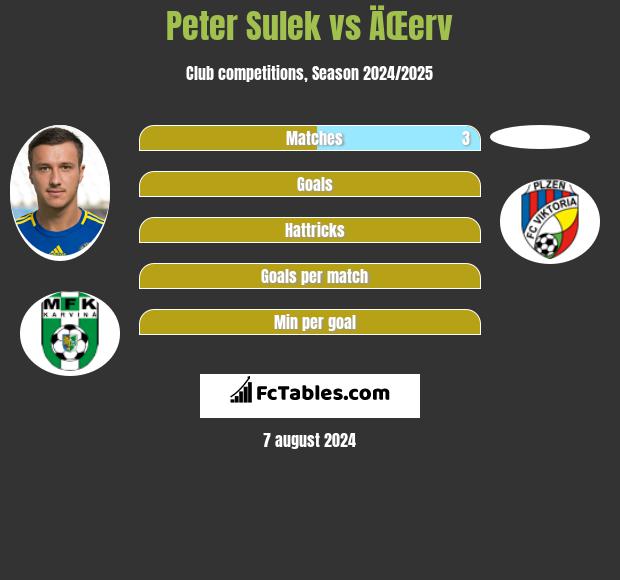 Peter Sulek vs ÄŒerv h2h player stats