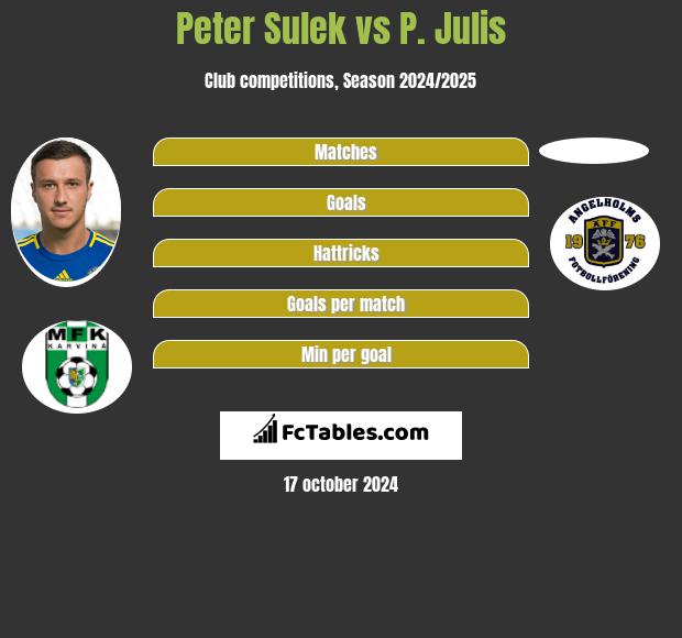 Peter Sulek vs P. Julis h2h player stats