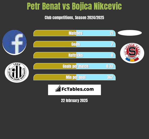 Petr Benat vs Bojica Nikcevic h2h player stats