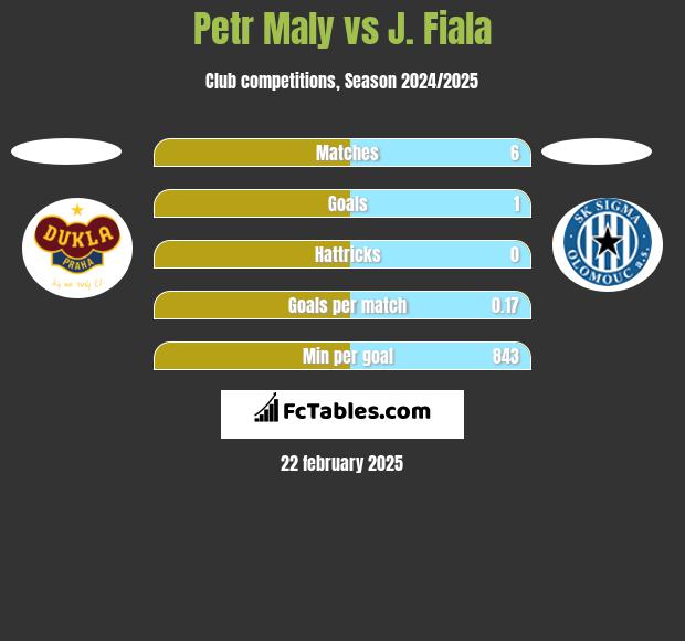 Petr Maly vs J. Fiala h2h player stats