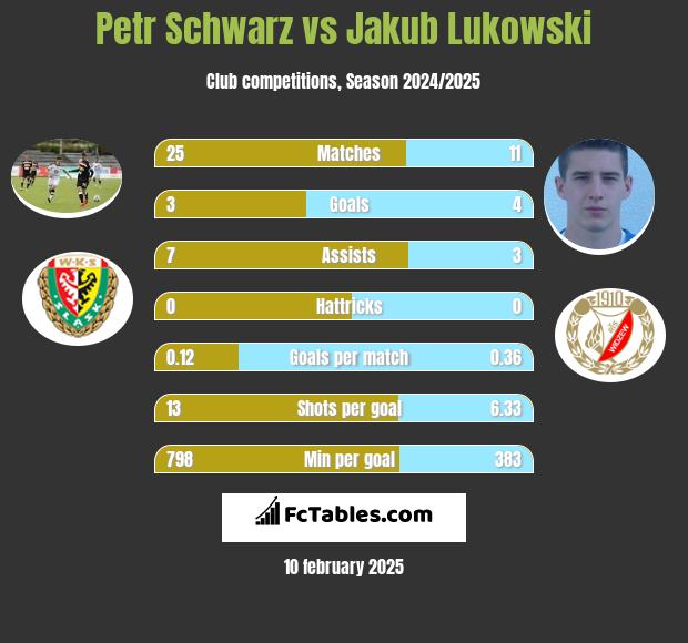 Petr Schwarz vs Jakub Łukowski h2h player stats