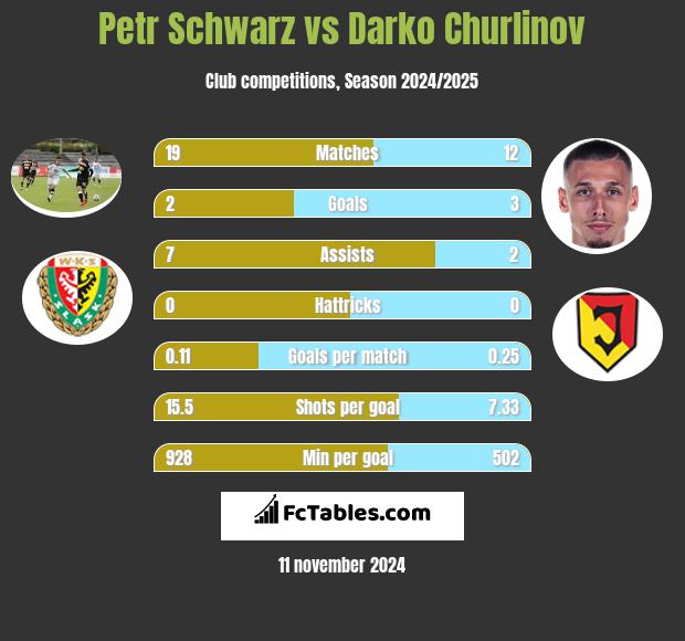 Petr Schwarz vs Darko Churlinov h2h player stats