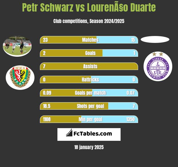 Petr Schwarz vs LourenÃ§o Duarte h2h player stats