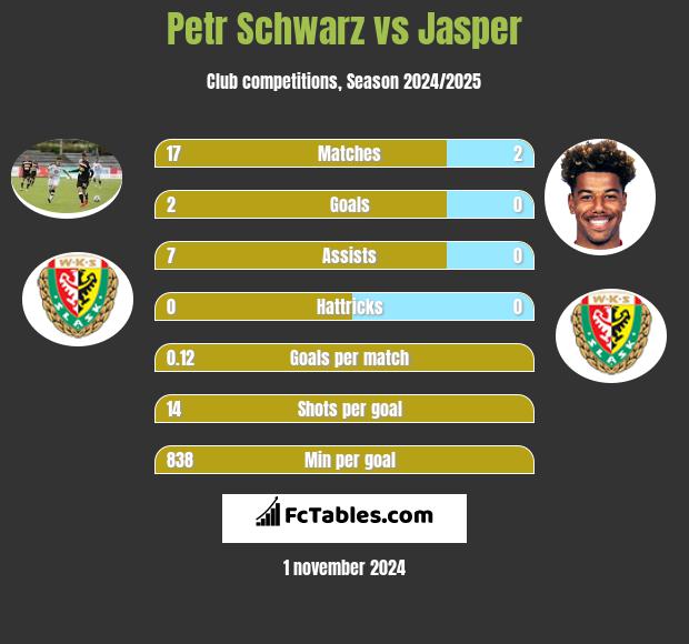 Petr Schwarz vs Jasper h2h player stats