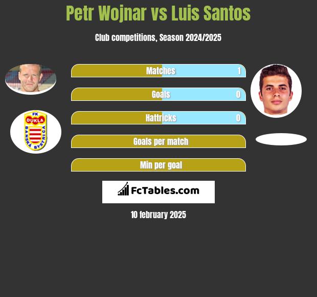 Petr Wojnar vs Luis Santos h2h player stats