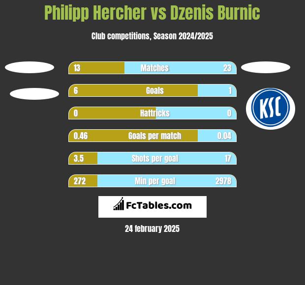 Philipp Hercher vs Dzenis Burnic h2h player stats