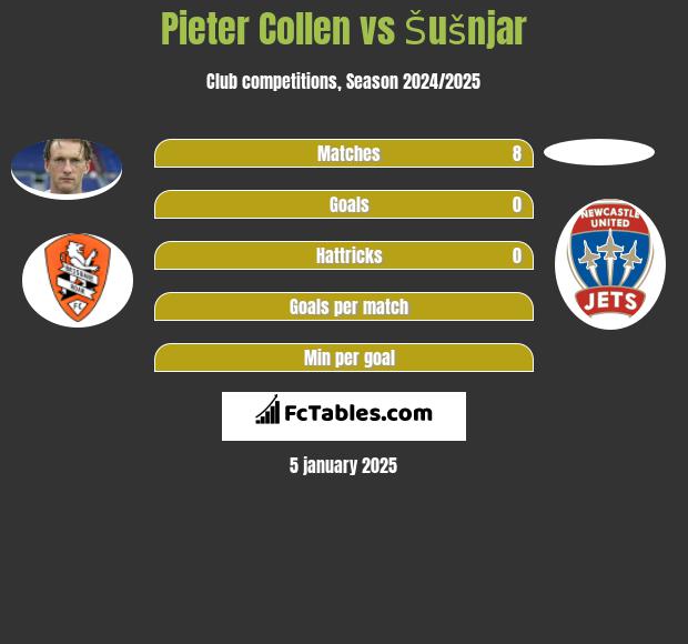 Pieter Collen vs Šušnjar h2h player stats