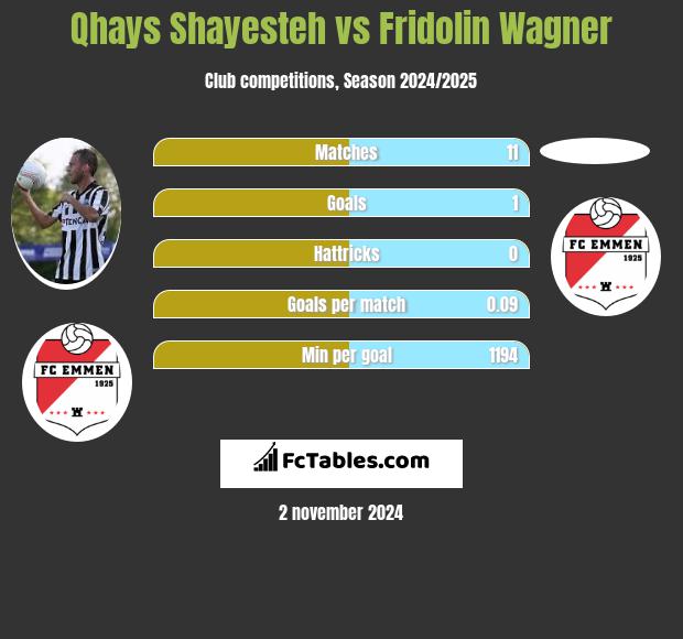 Qhays Shayesteh vs Fridolin Wagner h2h player stats