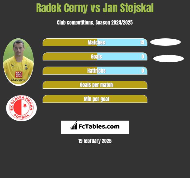 Radek Cerny vs Jan Stejskal h2h player stats