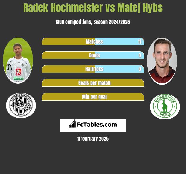 Radek Hochmeister vs Matej Hybs h2h player stats