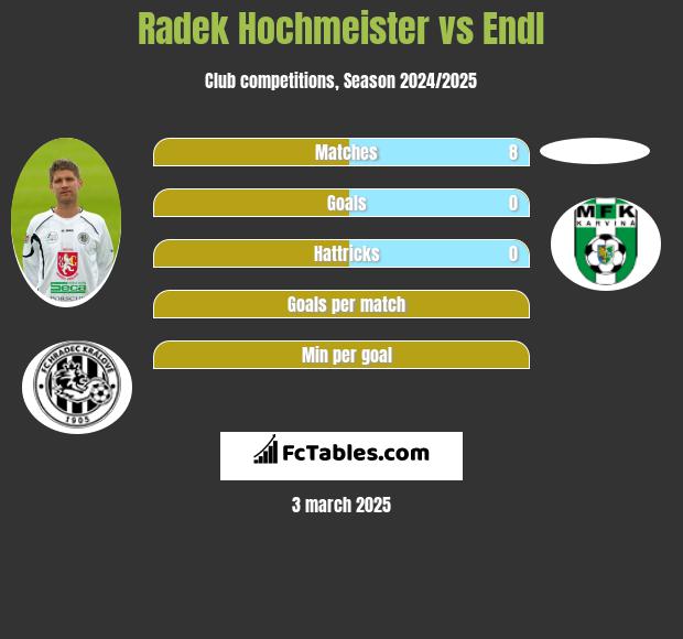 Radek Hochmeister vs Endl h2h player stats