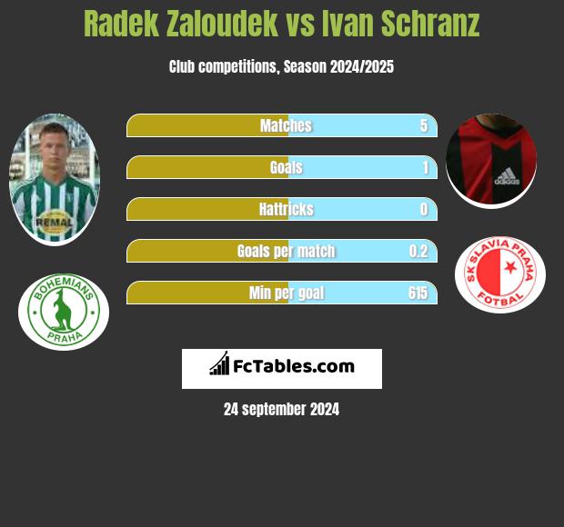 Radek Zaloudek vs Ivan Schranz h2h player stats