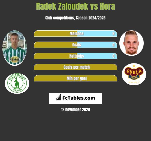 Radek Zaloudek vs Hora h2h player stats