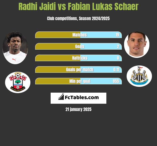 Radhi Jaidi vs Fabian Lukas Schaer h2h player stats