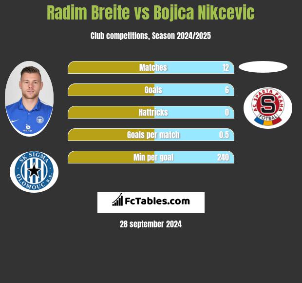 Radim Breite vs Bojica Nikcevic h2h player stats