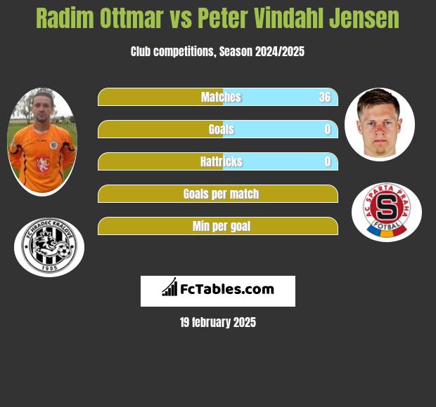 Radim Ottmar vs Peter Vindahl Jensen h2h player stats