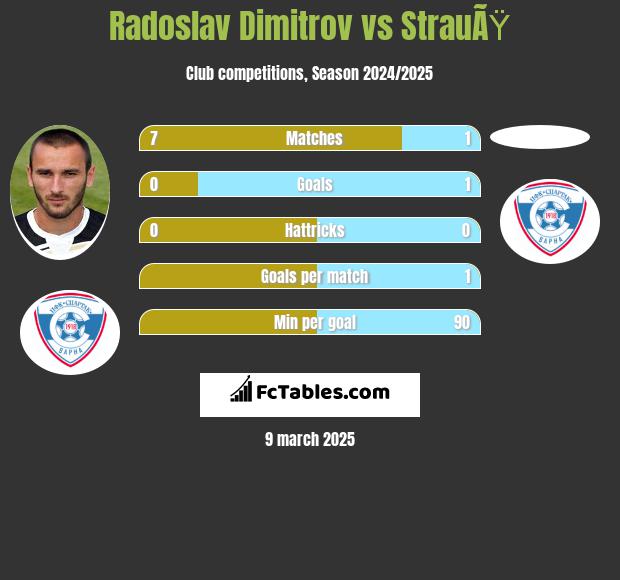 Radoslav Dimitrov vs StrauÃŸ h2h player stats