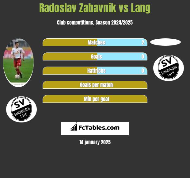 Radoslav Zabavnik vs Lang h2h player stats