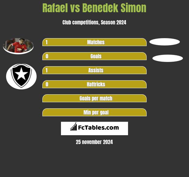 Rafael vs Benedek Simon h2h player stats