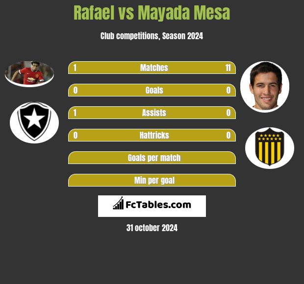 Rafael vs Mayada Mesa h2h player stats